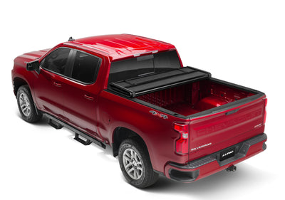 Lund 15-17 Chevy Silverado 3500 Fleetside (6.6ft. Bed) Hard Fold Tonneau Cover - Black