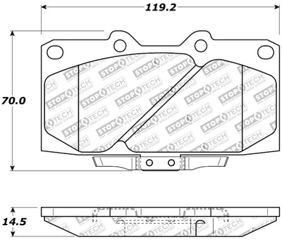 StopTech 89-96 Nissan 300ZX Sport Performance Front Brake Pads