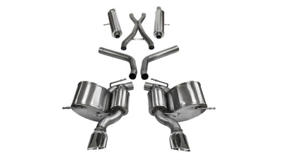Corsa 12-14 Jeep Grand Cherokee 6.4L V8 Polished Sport Cat-Back Exhaust