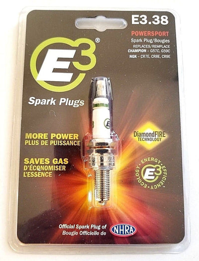 ATV E3 Spark Plugs E3.38 Replaces (NGK CR7E, CR8E, CR9E CHAMPION G57C, G59C)