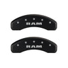 MGP 4 Caliper Covers Engraved Front & Rear RAM Red finish silver ch