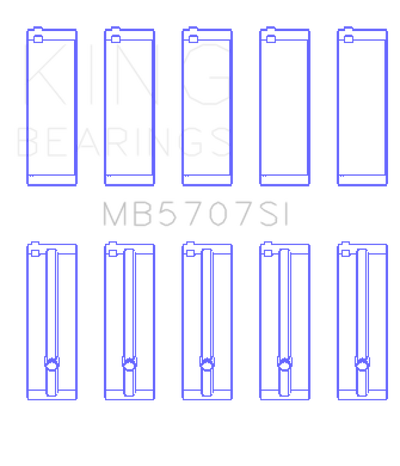 King Hyundai G4KE / G4KC Main Bearings (Set of 5)
