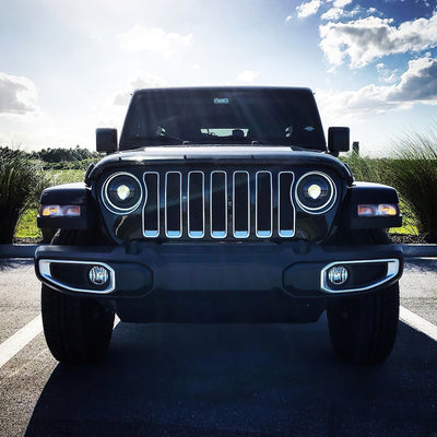 Oracle Jeep JL/Gladiator JT Oculus Switchback Bi-LED Projector Headlights - Amber/White Switchback