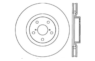 StopTech 93-98 Toyota Supra Turbo Drilled Right Front Rotor