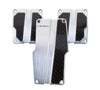 NRG Brushed Aluminum Sport Pedal M/T - Silver w/Black Carbon