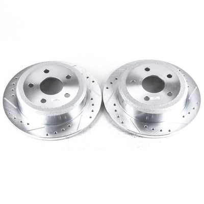 Power Stop 07-17 Jeep Wrangler Rear Evolution Drilled & Slotted Rotors - Pair