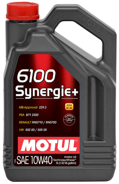 Motul 5L Technosynthese Engine Oil 6100 SYNERGIE+ 10W40 4X5L