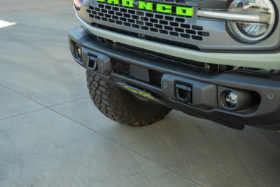 DV8 Offroad 2021 Ford Bronco | Capable Bumper Slanted Front License Plate Mount