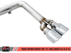 AWE Tuning 2015+ Dodge Challenger 6.4L/6.2L SC Track Edition Exhaust - Quad Chrome Silver Tips