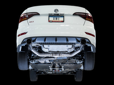 AWE Tuning 18-19 Volkswagen Jetta GLI Mk7 Track Exhaust - Diamond Black Tips (Fits High-Flow DP)