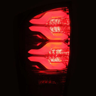 AlphaRex 16-20 Toyota Tacoma PRO-Series LED Tail Lights Red Smoke