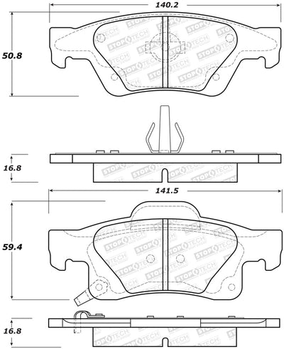 StopTech Performance 11-17 Dodge Durango Rear Brake Pads