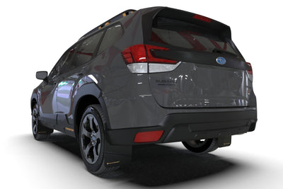 Rally Armor 2022 Subaru Forester (Incl. Wilderness) Black UR Mud Flap w/ Wild Orange Logo