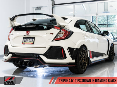 AWE Tuning 2017+ Honda Civic Type R Touring Edition Exhaust w/Front Pipe & Triple Diamond Black Tips