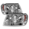 Spyder Jeep Grand Cherokee 99-04 Projector Headlights LED Halo LED Chrm - PRO-YD-JGC99-HL-C