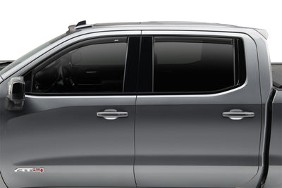 AVS 2019 Chevrolet Silverado 1500 Ext Cab Ventvisor Low Profile Window Deflectors 4pc - Matte Black