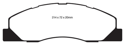 EBC 09-11 Dodge Ram 2500 Pick-up 5.7 2WD/4WD Greenstuff Front Brake Pads