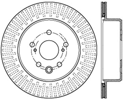 StopTech Slotted & Drilled Sport Brake Rotor Right Rear 13-14 Lexus GS300/350/400/430