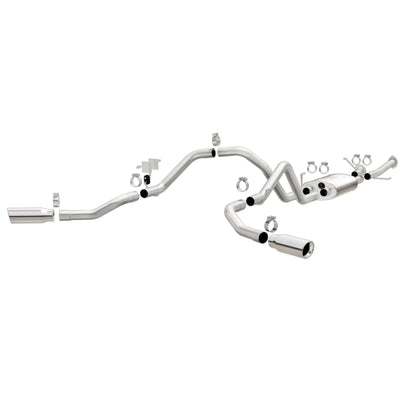 MagnaFlow Cat-Back 10-15 Toyota Tundra SC LB / CC SB 4.6L/5.7L V8 SS 2.5 Dual Split Rear 4in Tip