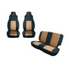 Rugged Ridge Seat Cover Kit Black/Tan 97-02 Jeep Wrangler TJ