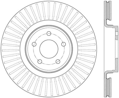 StopTech 14+ Ford Focus ST w/ 335mm Brakes Front Right Slotted & Drilled Rotor