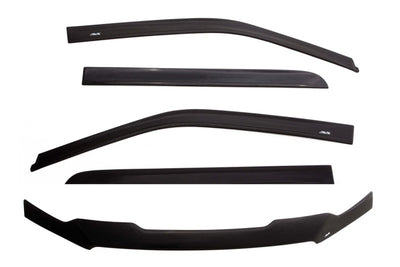 AVS 15-18 Chevy Silverado 2500 Crew Cab Ventvisor & Aeroskin Deflector Combo Kit - Matte Black