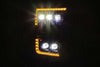 AlphaRex 17-20 Ford Raptor NOVA LED Proj Headlights Plank Style Alpha Black w/Activ Light/Seq Signal