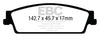 EBC 15+ Gmc Yukon XL / Denali XL 1500 Extra Duty Rear Brake Pads
