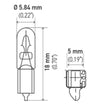 Hella Bulb 37 12V 1.3W W2X4.6d T1.75