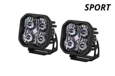 Diode Dynamics SS3 LED Pod Sport - White SAE Fog Standard (Pair)