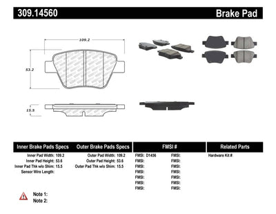 StopTech Performance Volkswagen Rear Brake Pads