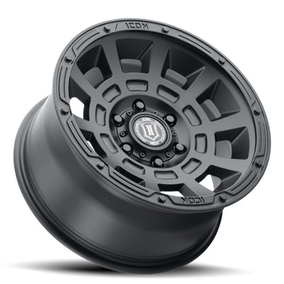 ICON Thrust 17x8.5 6x5.5 0mm Offset 4.75in BS Satin Black Wheel