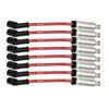 Moroso GM LS/LT 8.5mm Ultra 40 9.75in Long Wire Set w/Alum Heatshield - Red