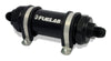 Fuelab 828 In-Line Fuel Filter Long -8AN In/Out 6 Micron Fiberglass - Black