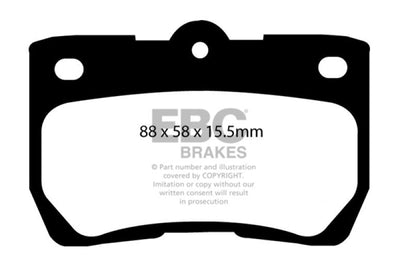 EBC 06-07 Lexus GS300 3.0 Ultimax2 Rear Brake Pads