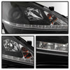 Spyder Lexus IS 250/350 2006-2010 Projector Headlights DRL Black PRO-YD-LIS06-DRL-BK