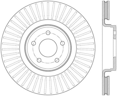 StopTech 14.5+ Ford Focus ST Front Right Slotted Performance Rotor