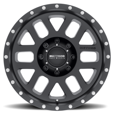 Method MR306 Mesh 18x9 +18mm Offset 8x170 130.81mm CB Matte Black Wheel