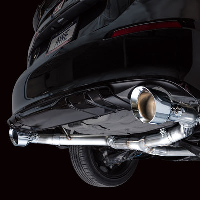 AWE Tuning 2022+ Honda Civic Si FE1 FWD Track Edition Catback Exhaust - Dual Chrome Silver Tips