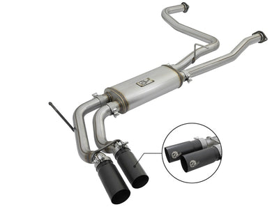 aFe POWER Rebel Series 2-1/2in 409 SS Cat Back Exhaust w/ Black Tips 16-17 Nissan Titan V8 5.6L