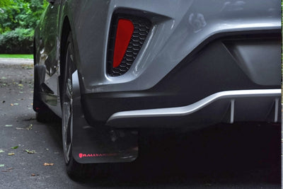 Rally Armor 19-21 Hyundai Veloster Turbo R-Spec Red UR Mud Flap w/ White Logo