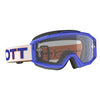 SCOTT Split OTG Goggles White/Blue/Clear Works