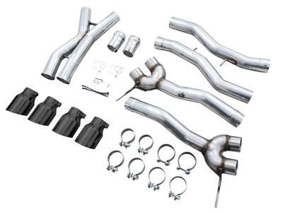 AWE Track Edition Catback Exhaust for BMW G8X M3/M4 - Diamond Black Tips