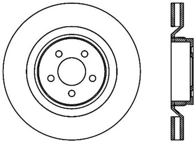 StopTech SportStop 06-09 Chrysler SRT-8 Front Right Drilled & Slotted Rotor