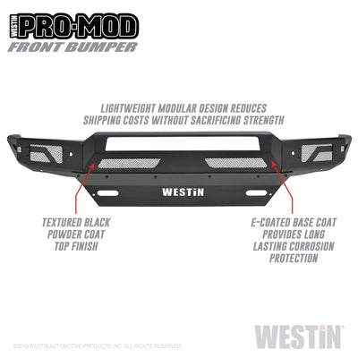 Westin 16-19 Chevy/GMC  Silverado/Sierra 1500 Pro-Mod Front Bumper