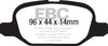 EBC 11+ Fiat 500 1.4 (ATE Calipers) Yellowstuff Rear Brake Pads