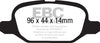 EBC 11+ Fiat 500 1.4 (ATE Calipers) Redstuff Rear Brake Pads