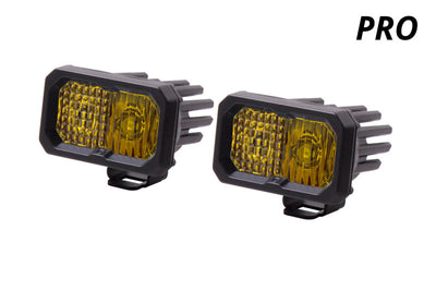 Diode Dynamics Stage Series 2 In LED Pod Pro - Yellow Combo Standard ABL (Pair)