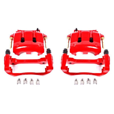 Power Stop 05-14 Ford Mustang Front Red Calipers w/Brackets - Pair