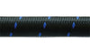 Vibrant -6 AN Two-Tone Black/Blue Nylon Braided Flex Hose (10 foot roll)